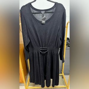 Torrid sweater skater dress with corset tie up front. NWT. Torrid sz 26